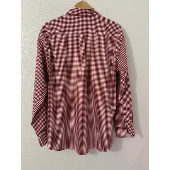Peter Millar Shirt Mens XL Gingham Check Button Up Red Holiday Stanford EUC - Picture 4 of 8